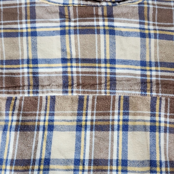 Weatherproof Tartan Flannel Casual Button Up Shirt Mens Size XL Blue Brown - Picture 7 of 11